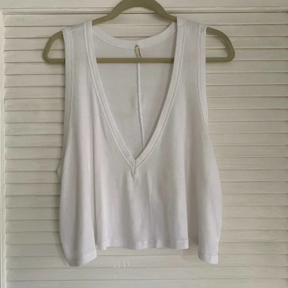 Free People Baring It Cami Top White Size Medium - Picture 6 of 11